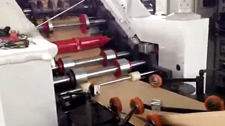 Fully Automatic High Speed Flat Handle and Paper Twisted Handle Switching Kraft Kfc Paper Shopping Gift Food Handbag Bag Making Machine 