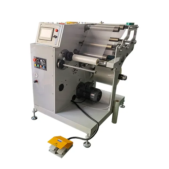 Automatic 320mm Double Receiving 1.5in Rewinding Slitting Machine 
